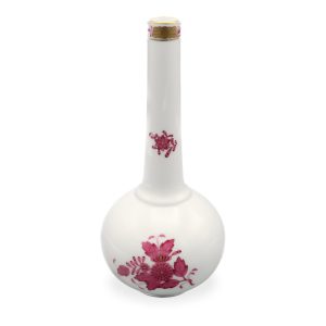 Herend Chinesisches Bouquett Lila Vase, Apponyi Knospenvase, Vintage Handbemaltes Porzellan, Goldrand, Selten